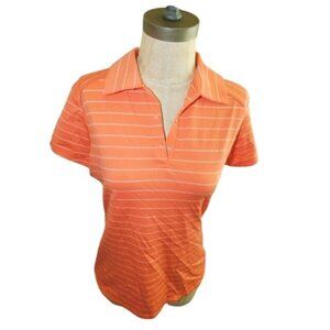 Nancy Lopez Size M Medium Desert Dry Striped Golf Activewear Top